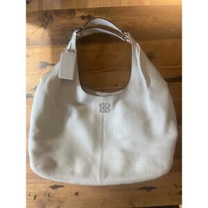 Coach Julia Cream Pebbled Leather Hobo